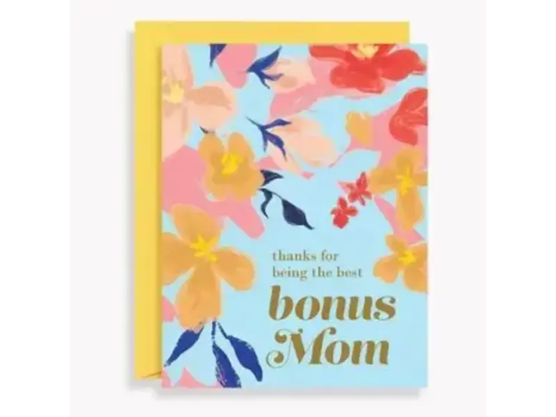 Paper Source Bonus Mom Painted Floral Mother's Day Card