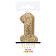 1 Glitter Number Candle Gold