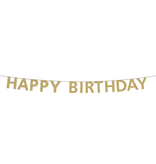 Party Partners Gold Happy Birthday Banner