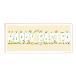 The First Snow Happy Easter Bunny with Spring Grass Greeting Card