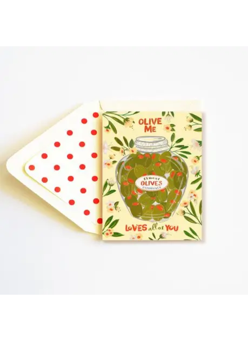 Olive Me Loves All of You Valentine's Day Greeting Card