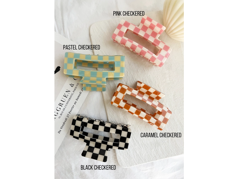 LoveLina Jumbo 4" Acetate Hair Claw, Tortoise Hair Clips - Black