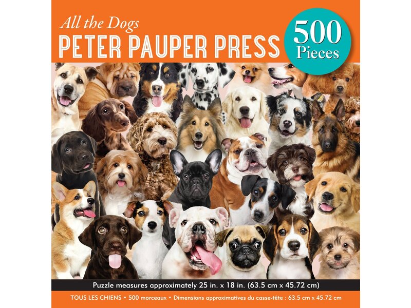 Peter Pauper Press All the Dogs 500 Piece Jigsaw Puzzle