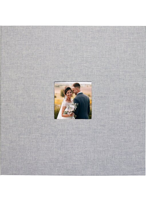 Gray Linen Photo Album (40 Self-Adhesive Pages)
