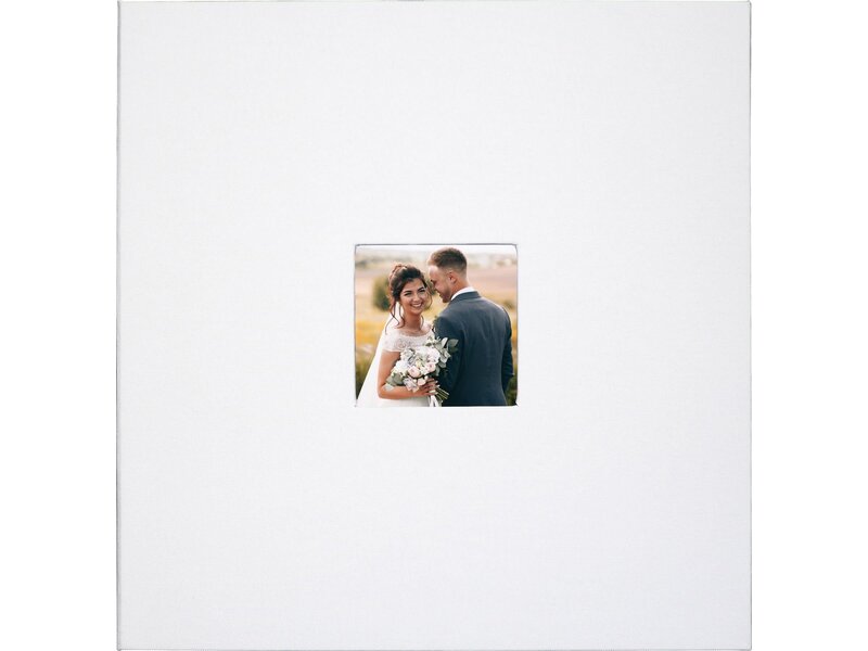 Peter Pauper Press White Linen Photo Album (40 Self-Adhesive Pages)