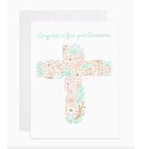 9th Letter Press Pink First Communion Card