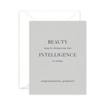 Smitten on Paper Beauty and Intelligence Greeting Card