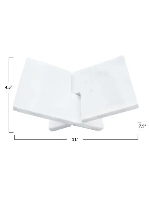 Interlocking Marble Book Holder