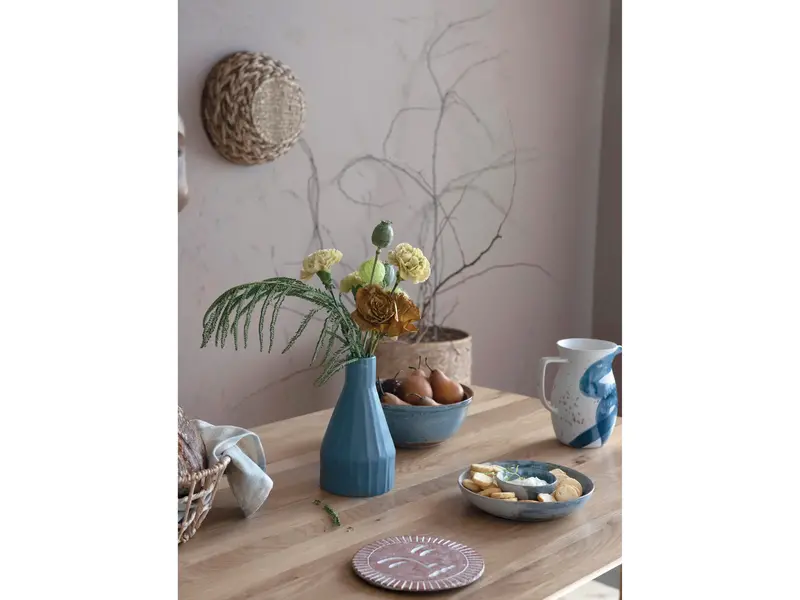 Bloomingville Hand-Painted Stoneware Chip and Dip, Reactive Glaze