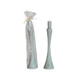 Creative Co-OP Unscented Taper in Taper Holder Shaped Candle, Grey