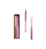 Creative Co-OP Unscented Taper Candles, Pink & Lilac Ombre, Set of 2