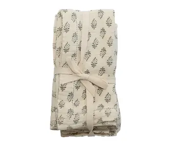 Napkins with Printed Floral Pattern, Set of 4
