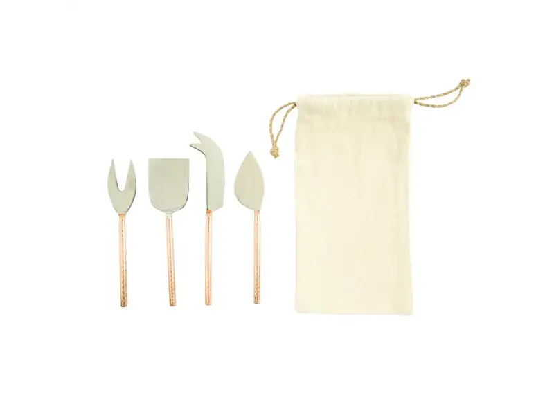Creative Co-OP Stainless Steel Cheese Servers, Set of 4