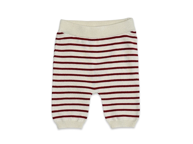 Viverano Organics Sweater Knit Pants (Organic) - Strawberry Red Stripe