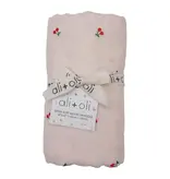 Ali + Oli Muslin Swaddle Blanket (Cherry)