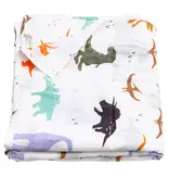 Ali + Oli Muslin Swaddle Blanket (Dinosaurs)