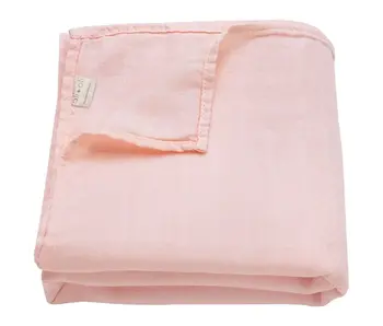 Bamboo Muslin Swaddle Blanket (Soft Pink)