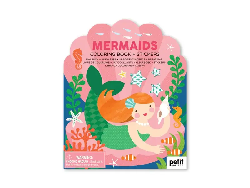 Chronicle Books Coloring Book with Stickers Mermaids