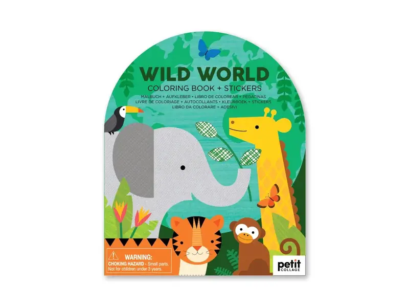 Chronicle Books Coloring Book with Stickers Wild World