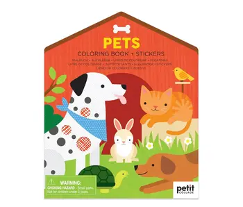 Pets Coloring Book and Stickers
