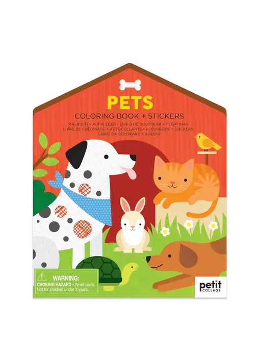 Pets Coloring Book and Stickers