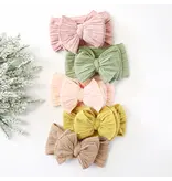 Aubrey Gianna's Boutique Cable knit Big bow Baby headband - cream
