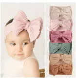 Aubrey Gianna's Boutique Cable knit Big bow Baby headband - pearl pink