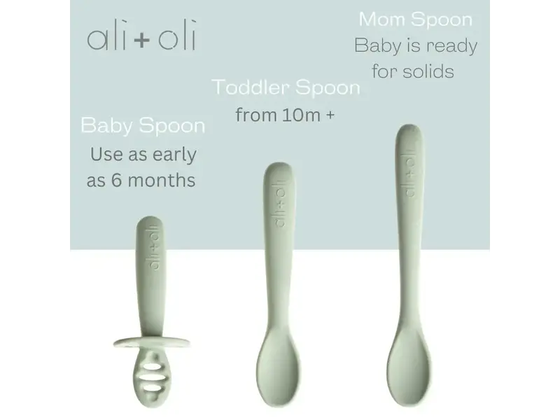 Ali + Oli Multi Stage Spoon Set For Baby - Pine