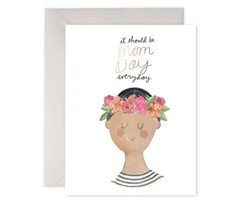 Flower Crown Mom Card | Mother's Day Greeting Card