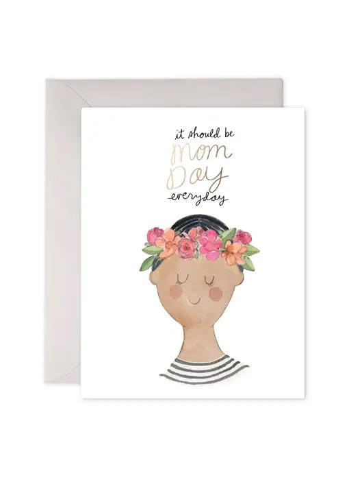 Flower Crown Mom Card | Mother's Day Greeting Card