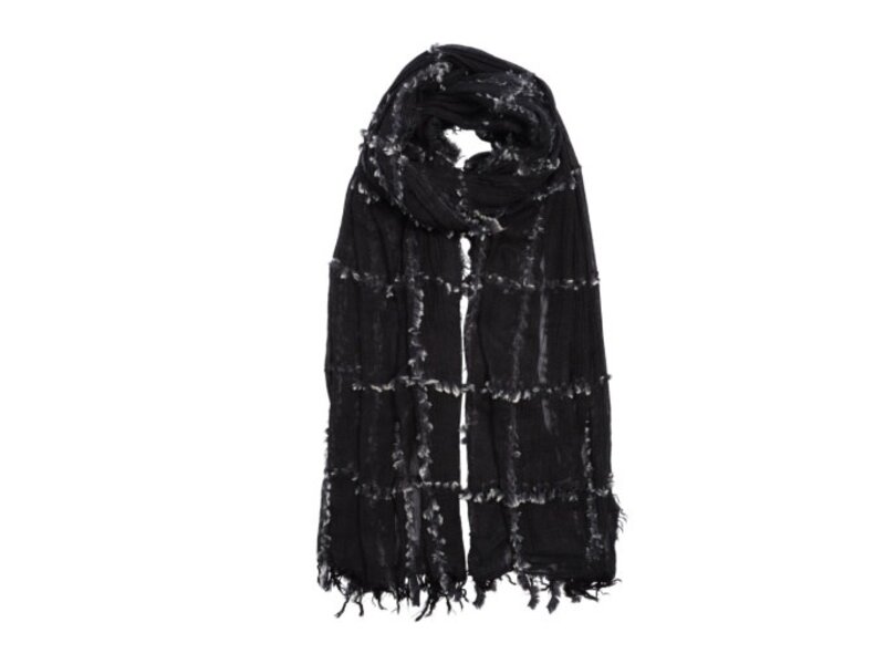 Echo Design faux fur plaid wrap