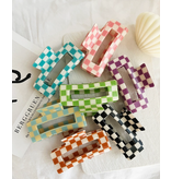 LoveLina Checkered Jumbo 4" Acetate Hair Claw