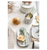 Bloomingville Hand-Painted Stoneware Plate, Reactive Glaze
