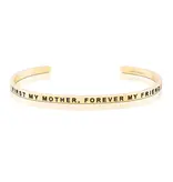 MantraBand First My Mother, Forever My Friend Bracelet - Yellow Gold