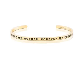 First My Mother, Forever My Friend Bracelet - Yellow Gold