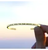 MantraBand To the Moon and Back Bracelet - Yellow Gold