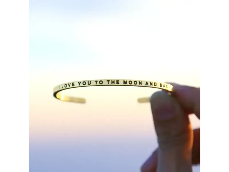 MantraBand To the Moon and Back Bracelet - Yellow Gold