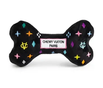 Black Monogram Chewy Vuiton Bone Dog Toy XL
