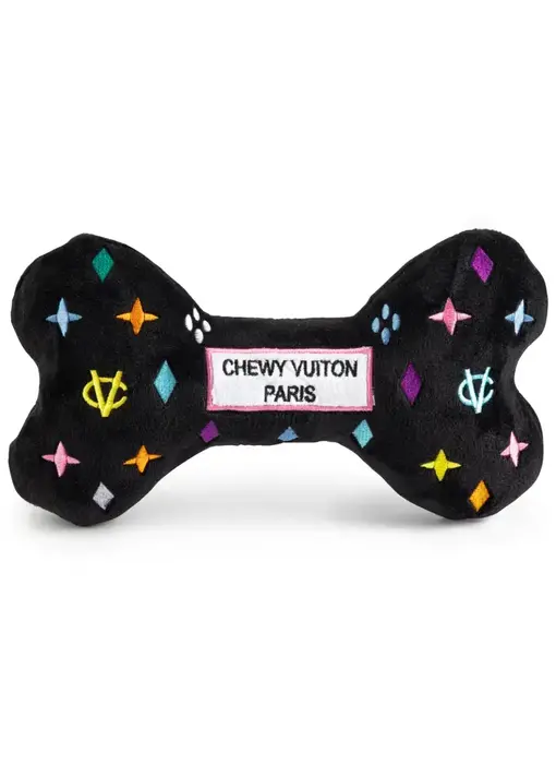 Black Monogram Chewy Vuiton Bone Dog Toy XL