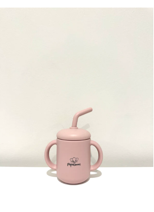 Petite Silicone Sippy Cup - Pink (non-toxic)