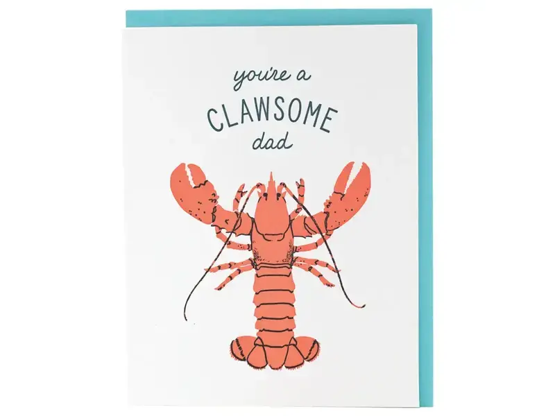 Smudge Ink Clawsome Lobster Father's Day Card