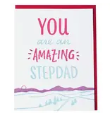 Smudge Ink Mountain Stepdad Father's Day Card