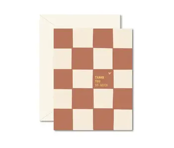 Checkerboard Thank You Greeting Card