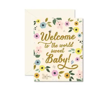 Welcome Sweet Baby Greeting Card
