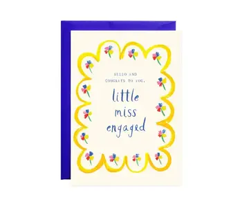 Little Miss Engaged Card