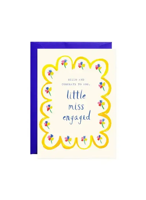 Little Miss Engaged Card