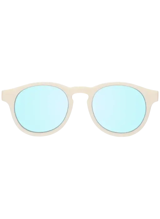 Sweet Cream Keyhole Sunglasses with Blue Lens 0-2 years