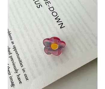 Small 0.75" Hair Clip RETRO FLOWER