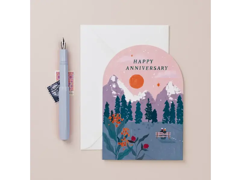Sister Paper Co. Anniversary Sunset Card