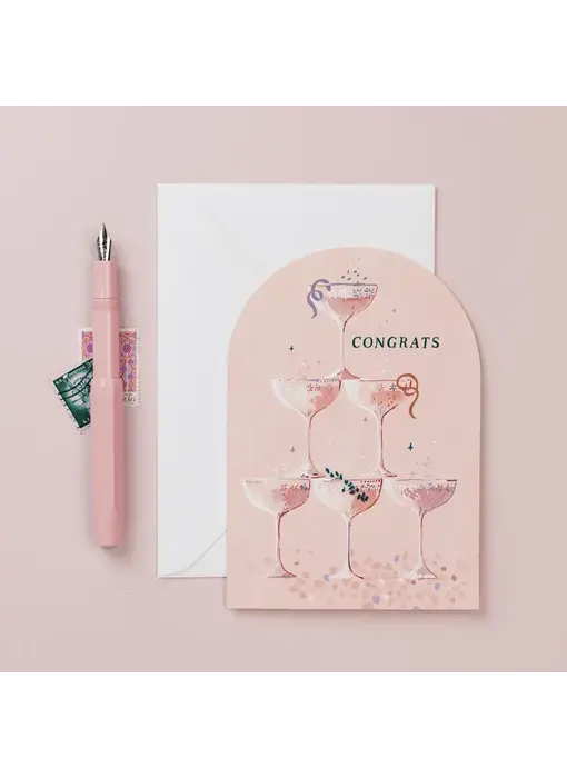 Champagne Congratulations Card